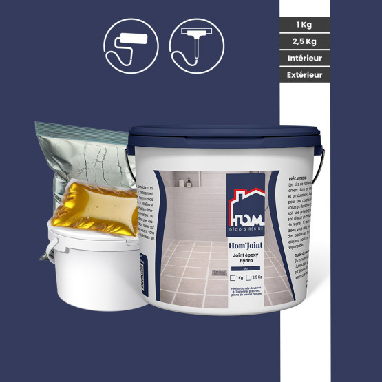 Joint époxy hydro pour carrelage salle de bain - HOM'JOINT, 1000 couleurs