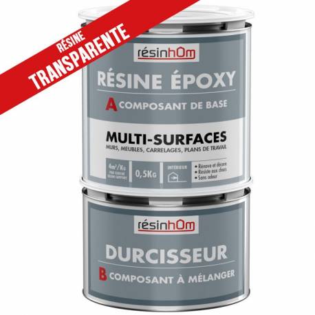 Résine epoxy transparente Multi surfaces  375gr