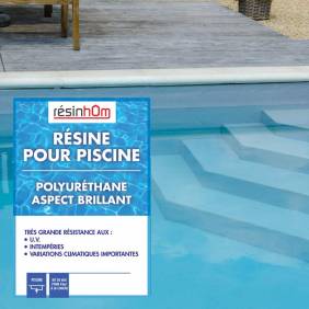 Résine polyuréthane spécial piscine 5 litres pour +/- 50M2 pour une couche