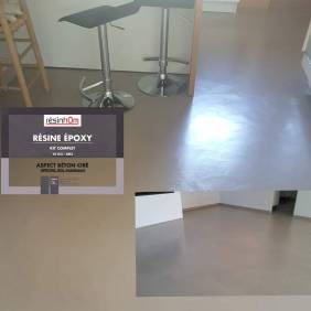 RESINE AUTOLISSANTE SPECIAL SOL ASPECT BETON CIRE  kit de 5M2
