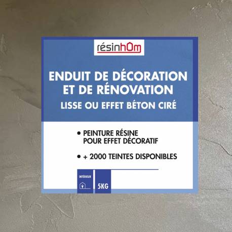 Enduit de Décoration et de Rénovation (lisse ou effet béton ciré)