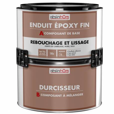 Enduit rebouchage, lissage epoxy ponçable à sec, Resinhom