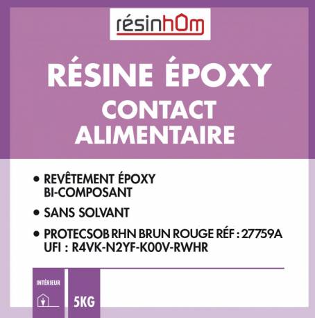 Revêtement époxy bi-composant contact alimentaire