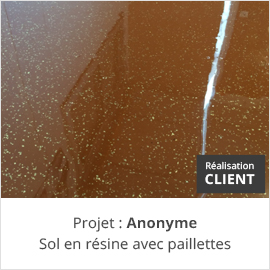 Réalisation d'un sol en résine avec paillettes